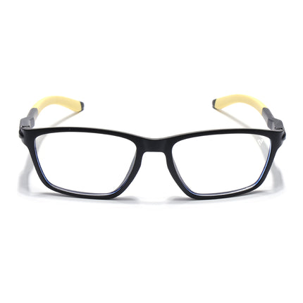 Voyage Active Black Rectangle Eyeglasses for Men & Women - MG5731-C9