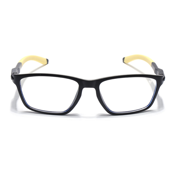 Voyage Active Black Rectangle Eyeglasses for Men & Women - MG5731-C9
