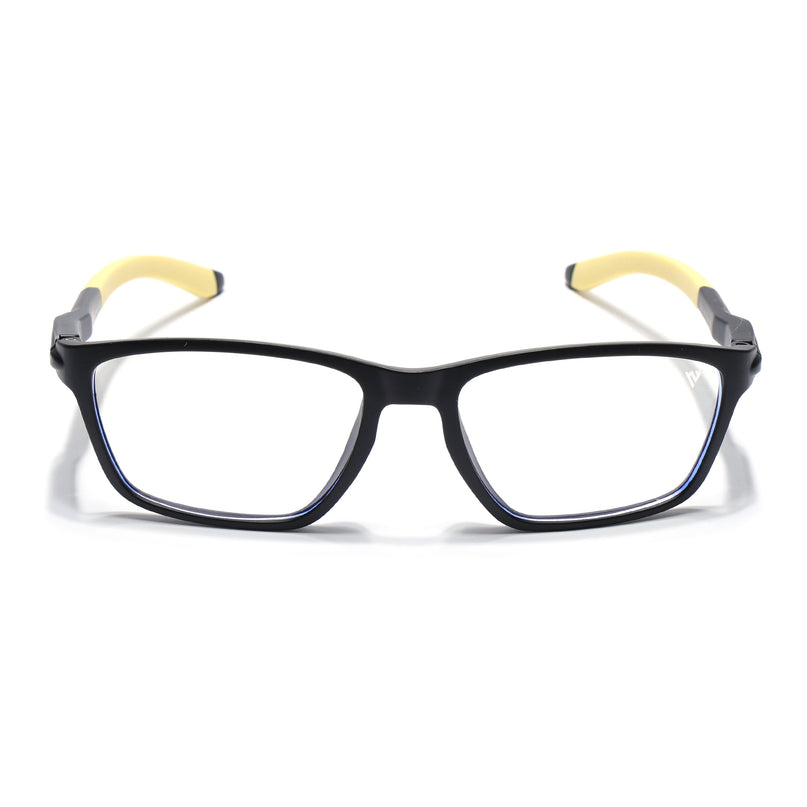 Voyage Active Black Rectangle Eyeglasses for Men & Women - MG5731-C9