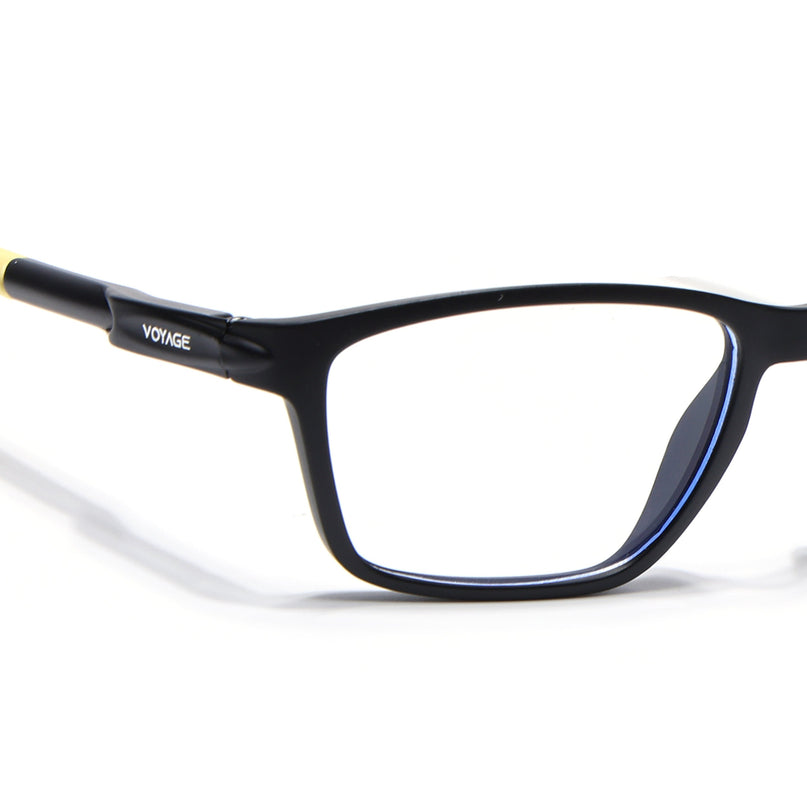 Voyage Active Black Rectangle Eyeglasses for Men & Women - MG5731-C9
