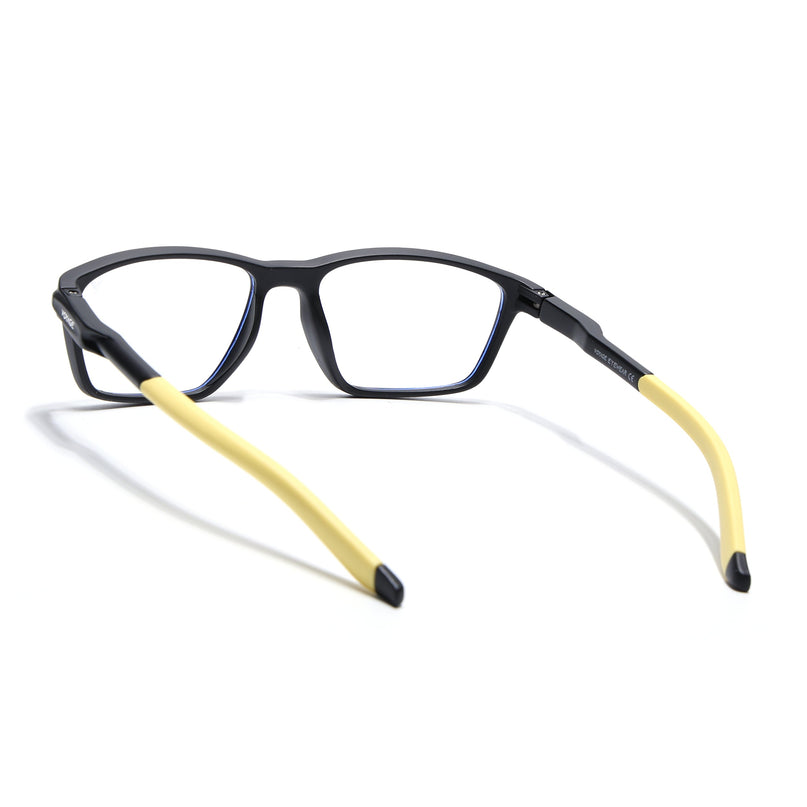 Voyage Active Black Rectangle Eyeglasses for Men & Women - MG5731-C9