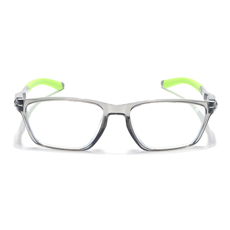 Voyage Active Transparent Grey Rectangle Eyeglasses for Men & Women - MG5732-C10