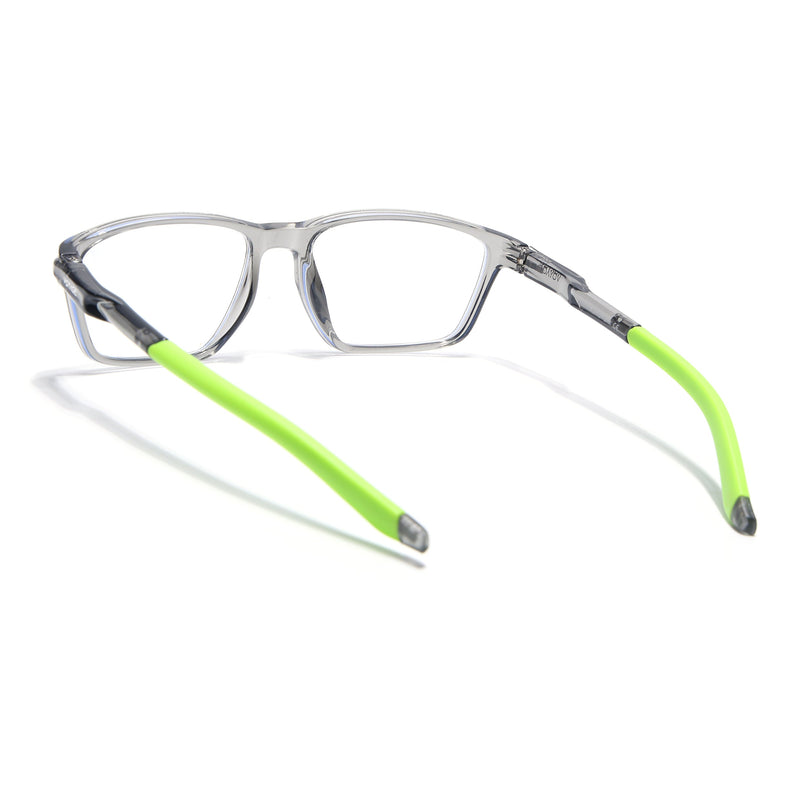 Voyage Active Transparent Grey Rectangle Eyeglasses for Men & Women - MG5732-C10