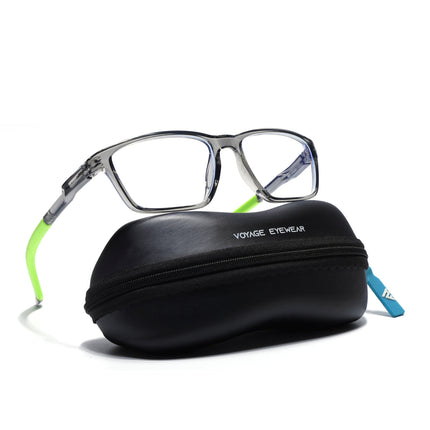 Voyage Active Transparent Grey Rectangle Eyeglasses for Men & Women - MG5732-C10