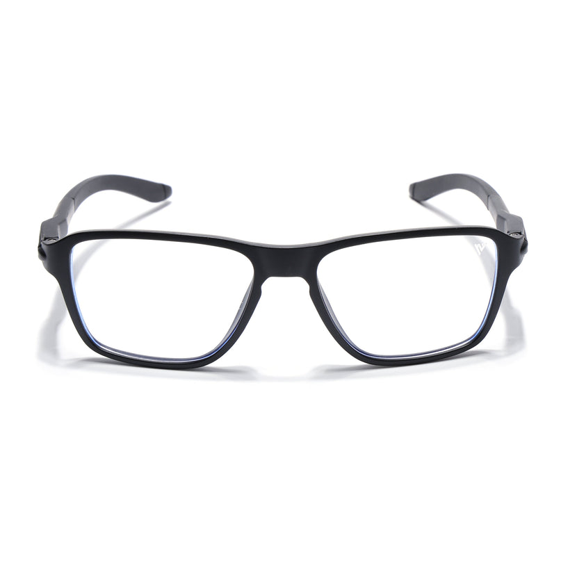 Voyage Active Black Square Eyeglasses for Men & Women - MG5733-C1