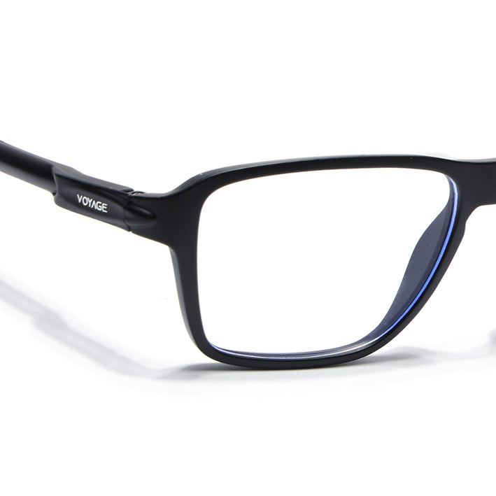 Voyage Active Black Square Eyeglasses for Men & Women - MG5733-C1