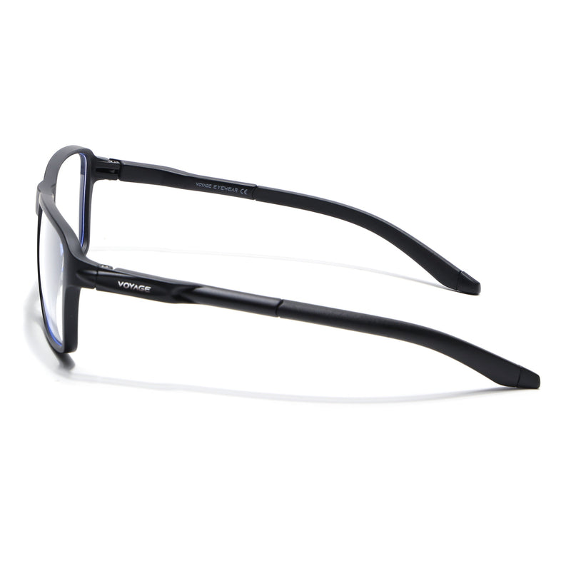 Voyage Active Black Square Eyeglasses for Men & Women - MG5733-C1