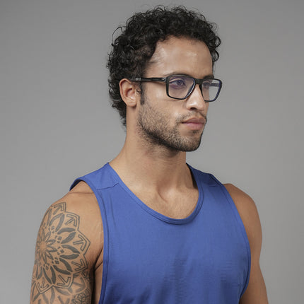 Voyage Active Black Square Eyeglasses for Men & Women - MG5734-C2