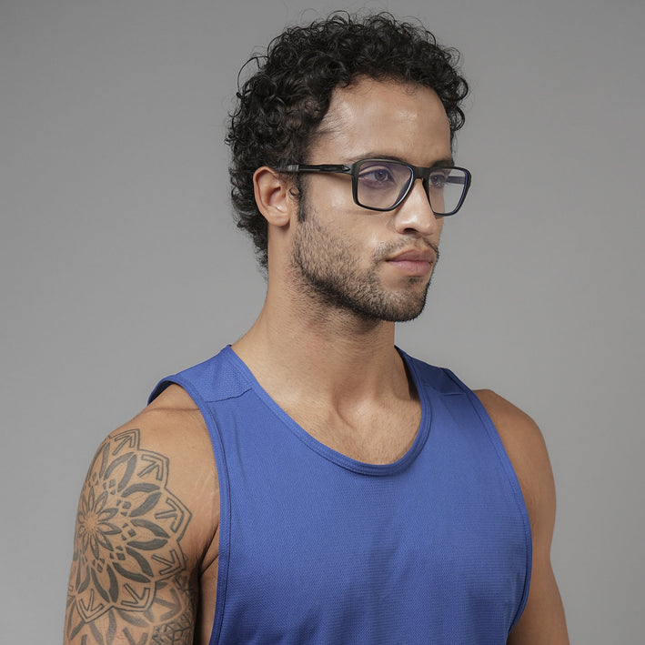 Voyage Active Black Square Eyeglasses for Men & Women - MG5734-C2
