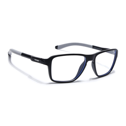 Voyage Active Black Square Eyeglasses for Men & Women - MG5734-C2