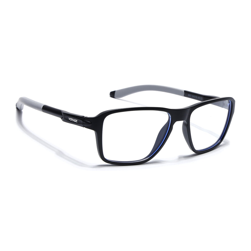 Voyage Active Black Square Eyeglasses for Men & Women - MG5734-C2