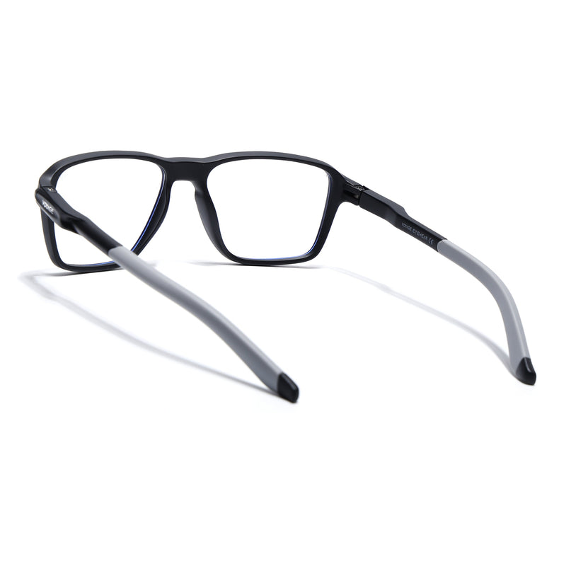 Voyage Active Black Square Eyeglasses for Men & Women - MG5734-C2