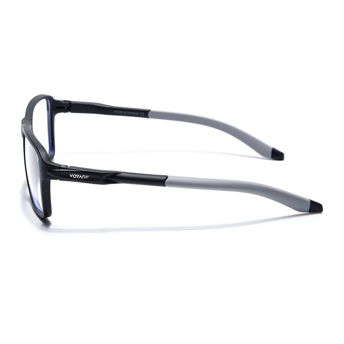 Voyage Active Black Square Eyeglasses for Men & Women - MG5734-C2