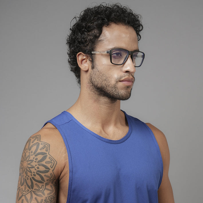 Voyage Active Black Square Eyeglasses for Men & Women - MG5735-C3