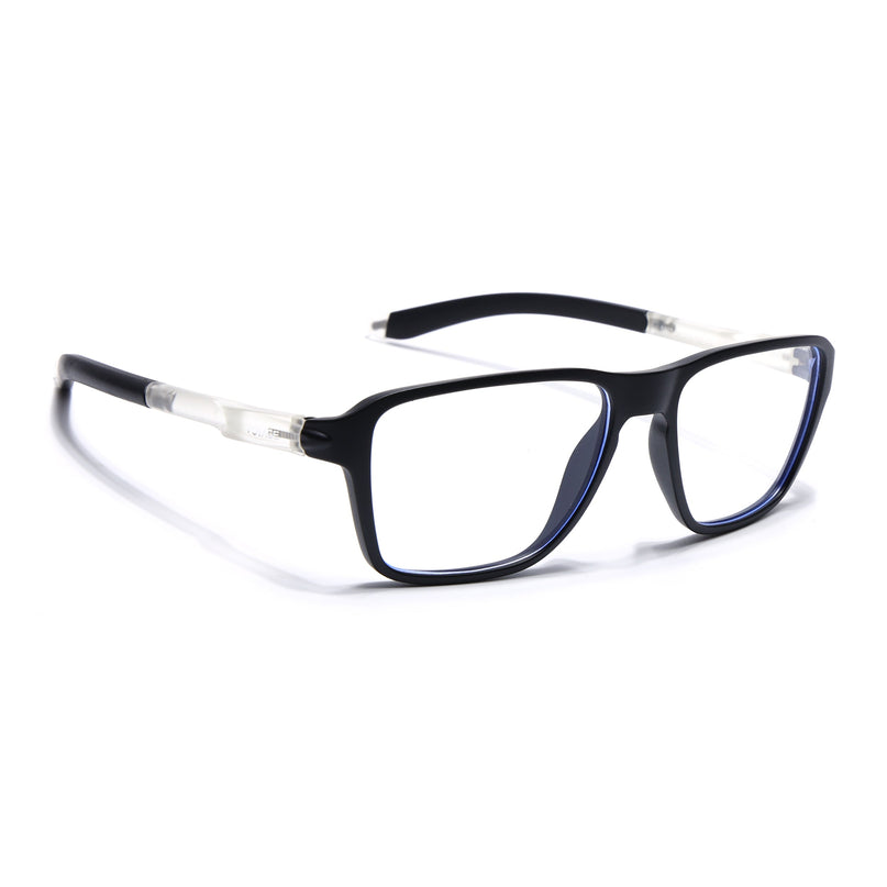 Voyage Active Black Square Eyeglasses for Men & Women - MG5735-C3