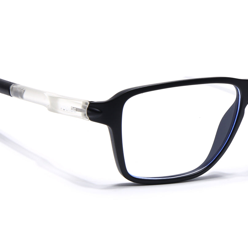 Voyage Active Black Square Eyeglasses for Men & Women - MG5735-C3