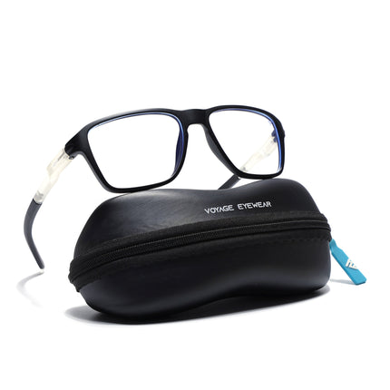 Voyage Active Black Square Eyeglasses for Men & Women - MG5735-C3