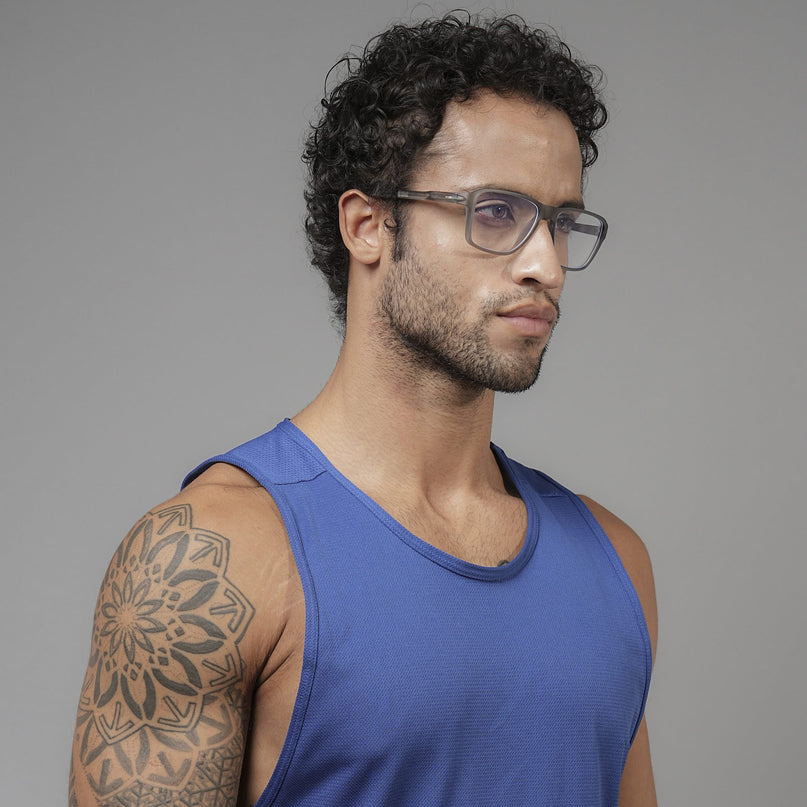 Voyage Active Grey Square Eyeglasses for Men & Women - MG5736-C4