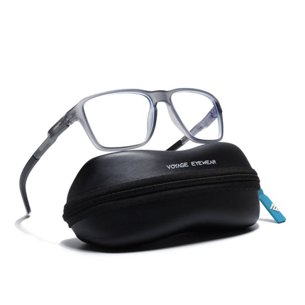Voyage Active Grey Square Eyeglasses for Men & Women - MG5736-C4