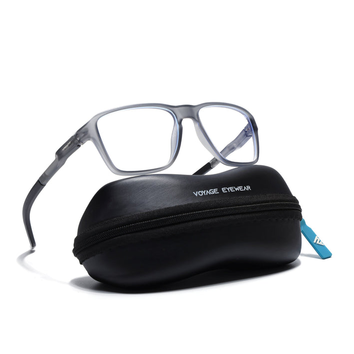 Voyage Active Grey Square Eyeglasses for Men & Women - MG5736-C4