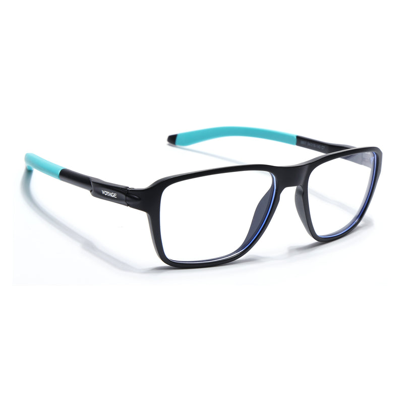 Voyage Active Black Square Eyeglasses for Men & Women - MG5737-C5