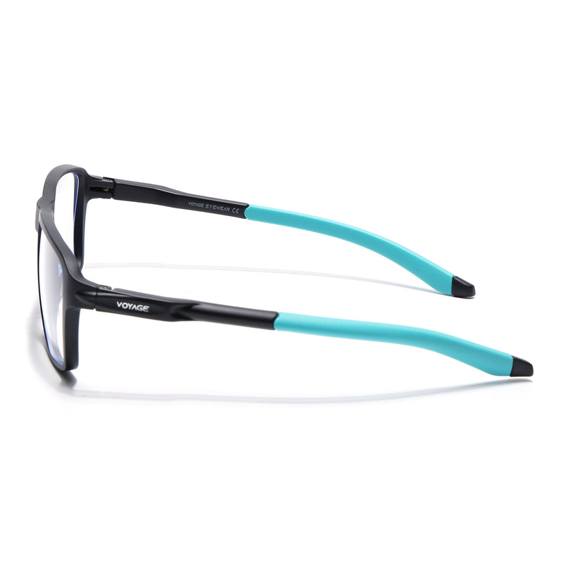 Voyage Active Black Square Eyeglasses for Men & Women - MG5737-C5