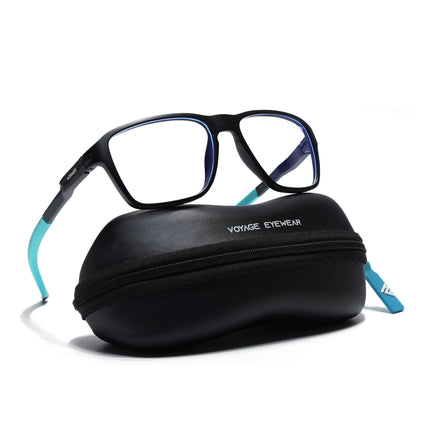 Voyage Active Black Square Eyeglasses for Men & Women - MG5737-C5