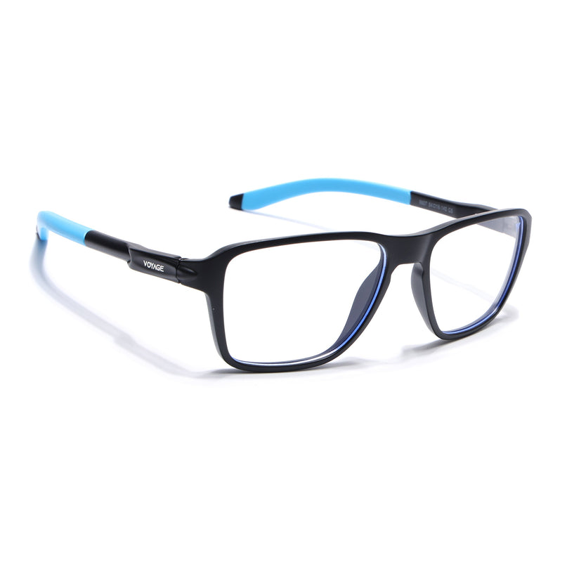 Voyage Active Black Square Eyeglasses for Men & Women - MG5738-C6