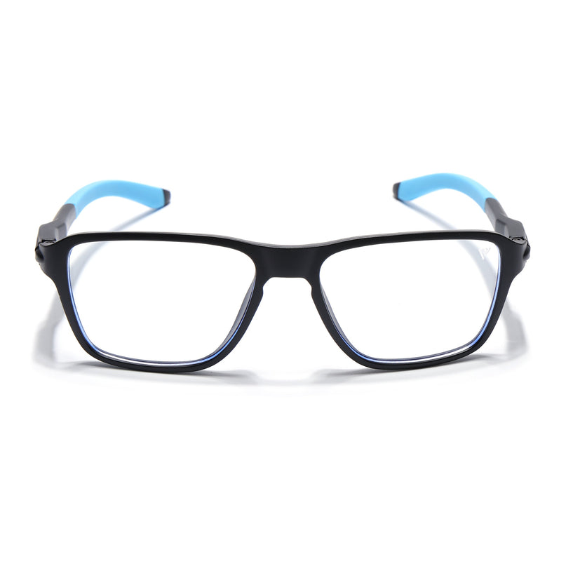 Voyage Active Black Square Eyeglasses for Men & Women - MG5738-C6