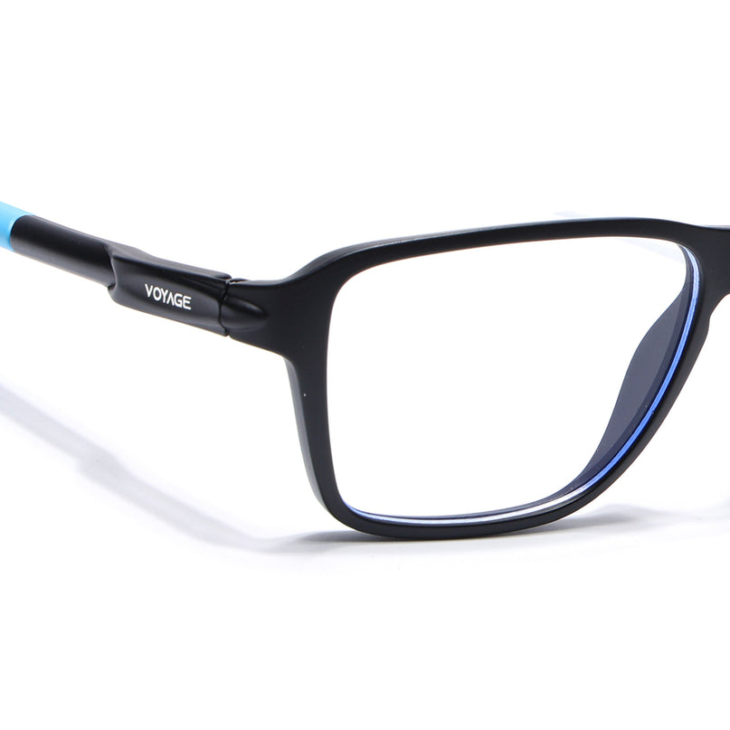 Voyage Active Black Square Eyeglasses for Men & Women - MG5738-C6