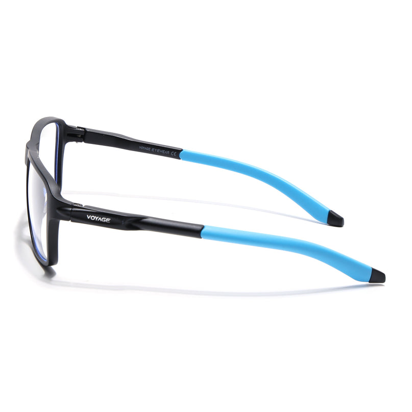 Voyage Active Black Square Eyeglasses for Men & Women - MG5738-C6