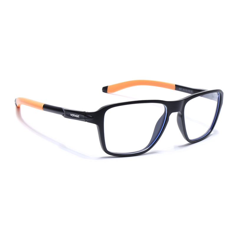 Voyage Active Black Square Eyeglasses for Men & Women - MG5739-C7