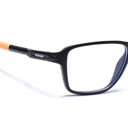 Voyage Active Black Square Eyeglasses for Men & Women - MG5739-C7