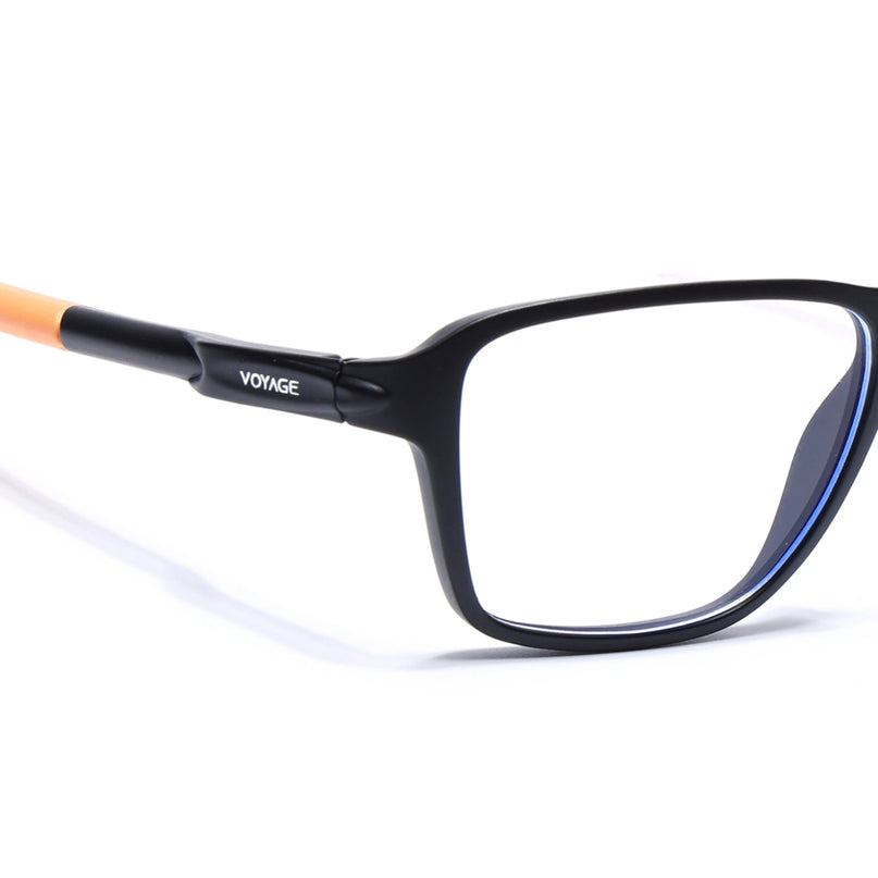 Voyage Active Black Square Eyeglasses for Men & Women - MG5739-C7