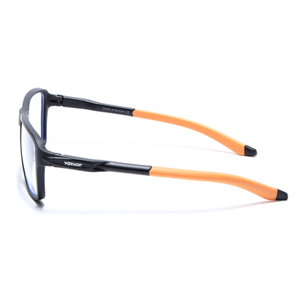 Voyage Active Black Square Eyeglasses for Men & Women - MG5739-C7