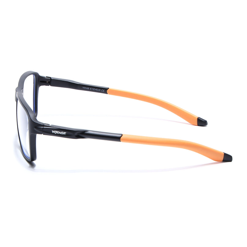 Voyage Active Black Square Eyeglasses for Men & Women - MG5739-C7