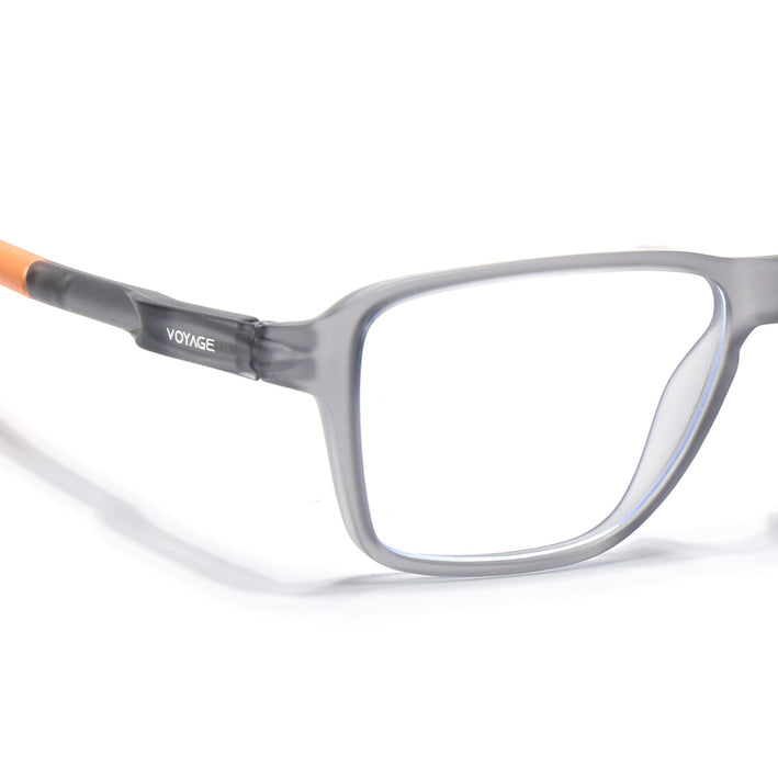Voyage Active Grey Square Eyeglasses for Men & Women - MG5740-C8