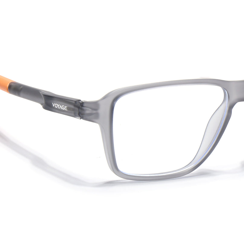 Voyage Active Grey Square Eyeglasses for Men & Women - MG5740-C8
