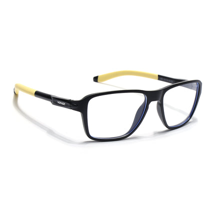 Voyage Active Black Square Eyeglasses for Men & Women - MG5741-C9