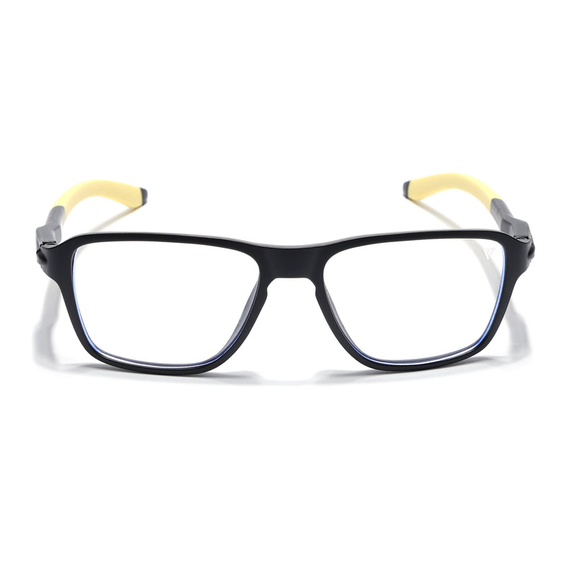 Voyage Active Black Square Eyeglasses for Men & Women - MG5741-C9
