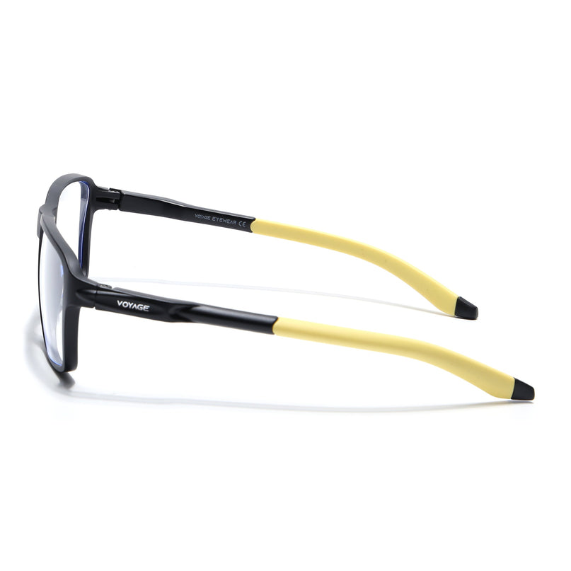 Voyage Active Black Square Eyeglasses for Men & Women - MG5741-C9