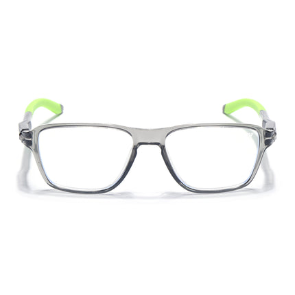 Voyage Active Transparent Grey Square Eyeglasses for Men & Women - MG5742-C10