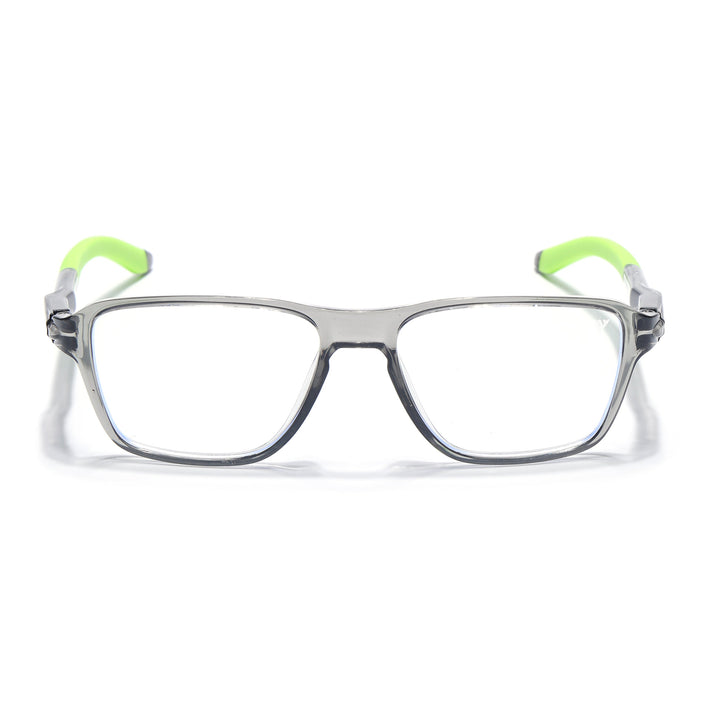 Voyage Active Transparent Grey Square Eyeglasses for Men & Women - MG5742-C10