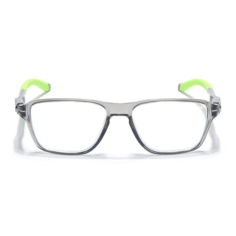 Voyage Active Transparent Grey Square Eyeglasses for Men & Women - MG5742-C10
