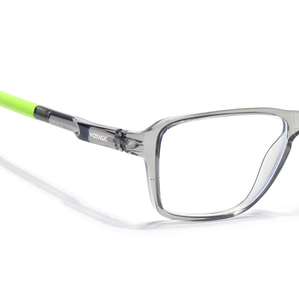 Voyage Active Transparent Grey Square Eyeglasses for Men & Women - MG5742-C10