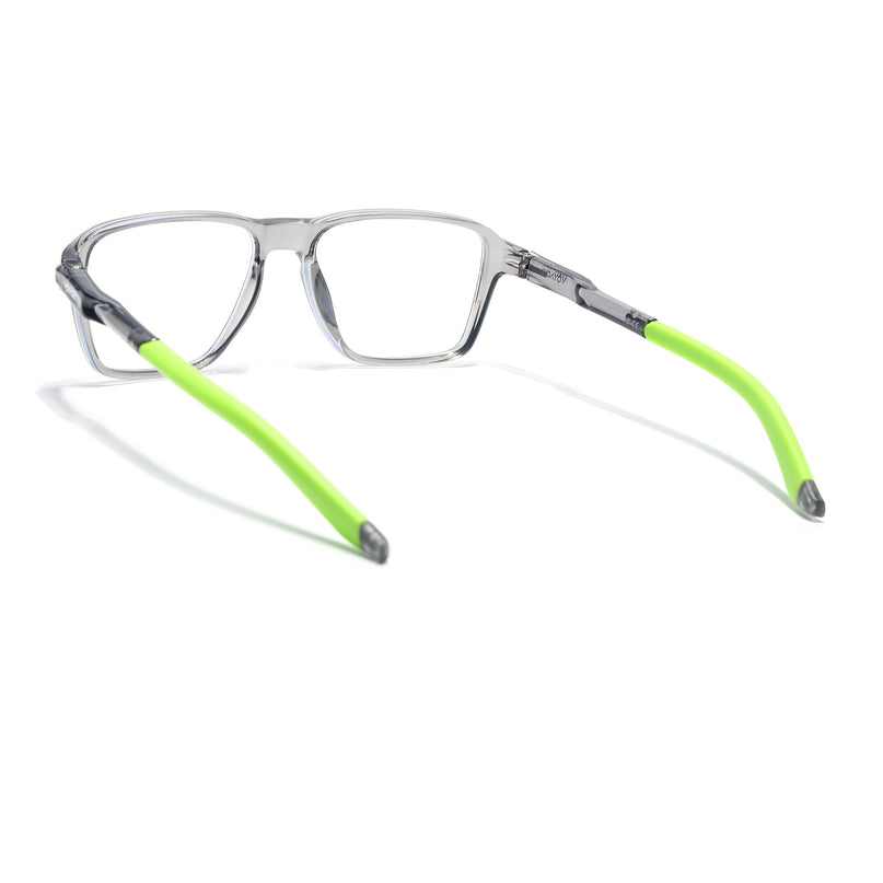 Voyage Active Transparent Grey Square Eyeglasses for Men & Women - MG5742-C10