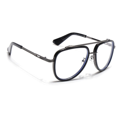 Voyage Black & Grey Wayfarer Eyeglasses for Men & Women - MG5274-C1