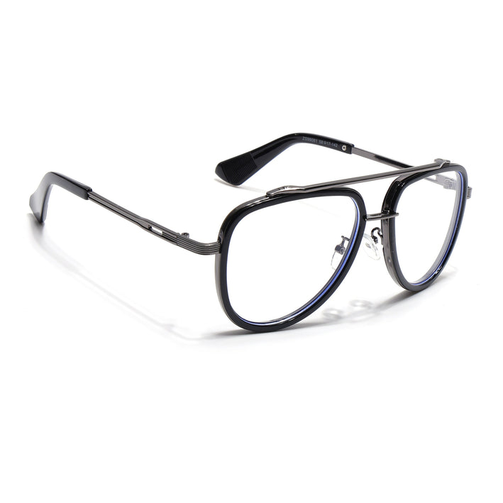 Voyage Black & Grey Wayfarer Eyeglasses for Men & Women - MG5274-C1