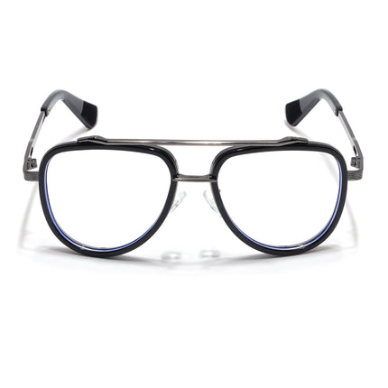 Voyage Black & Grey Wayfarer Eyeglasses for Men & Women - MG5274-C1
