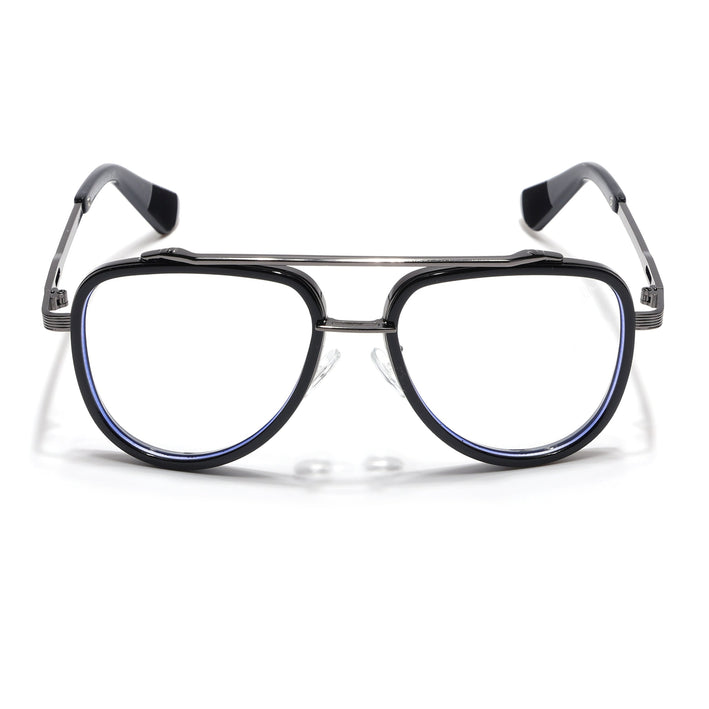 Voyage Black & Grey Wayfarer Eyeglasses for Men & Women - MG5274-C1